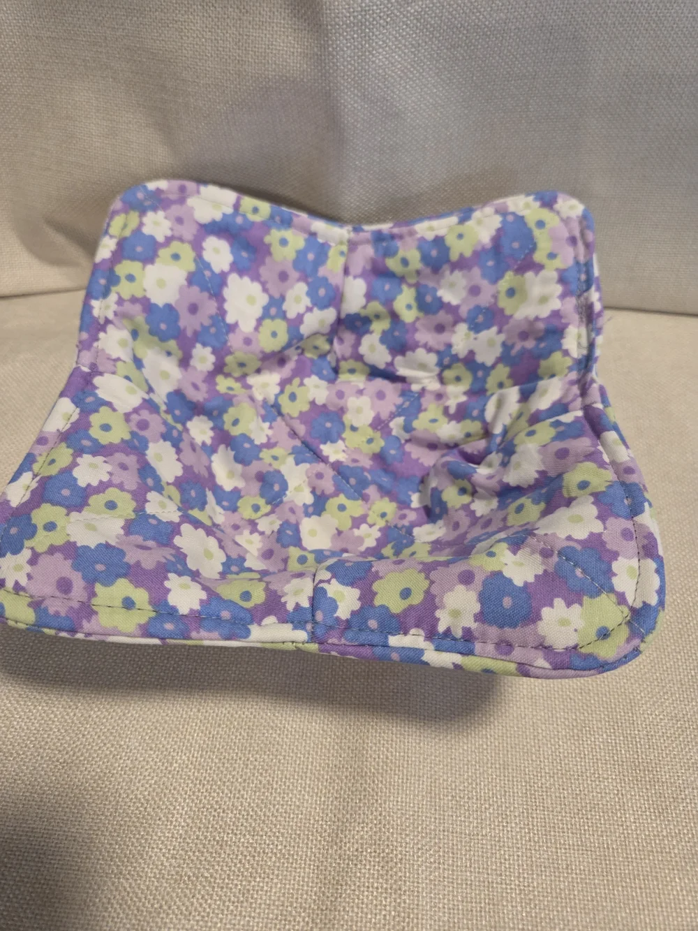 Bowl Cozies Set Of 2 Floral Purple